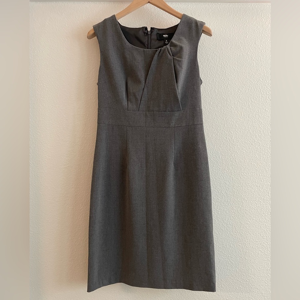 Gray Sleeveless Sheath Dress